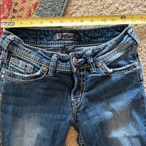 Silver Jeans Suki Bootcut Jeans in Medium Blue Denim